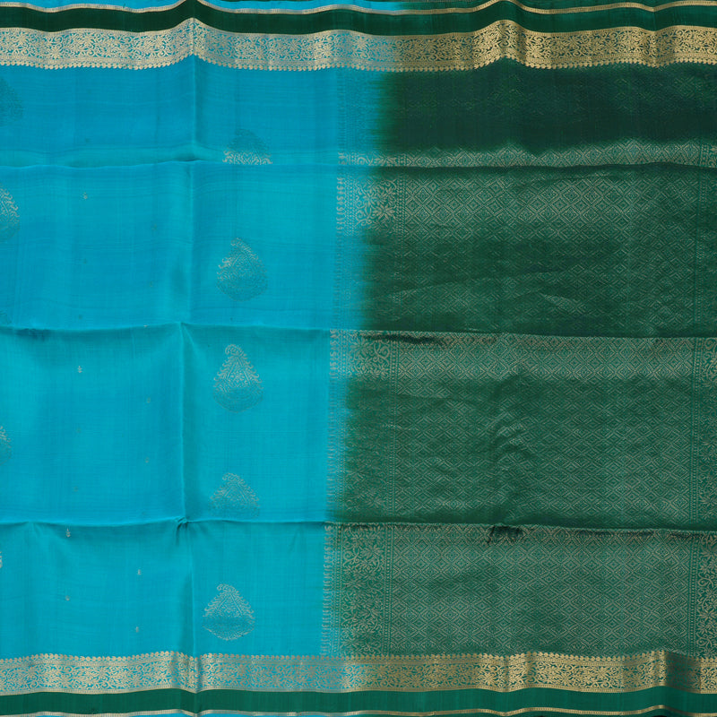 Hayagrivas Sky Blue Pure Soft Silk Saree KBE1534K2-11