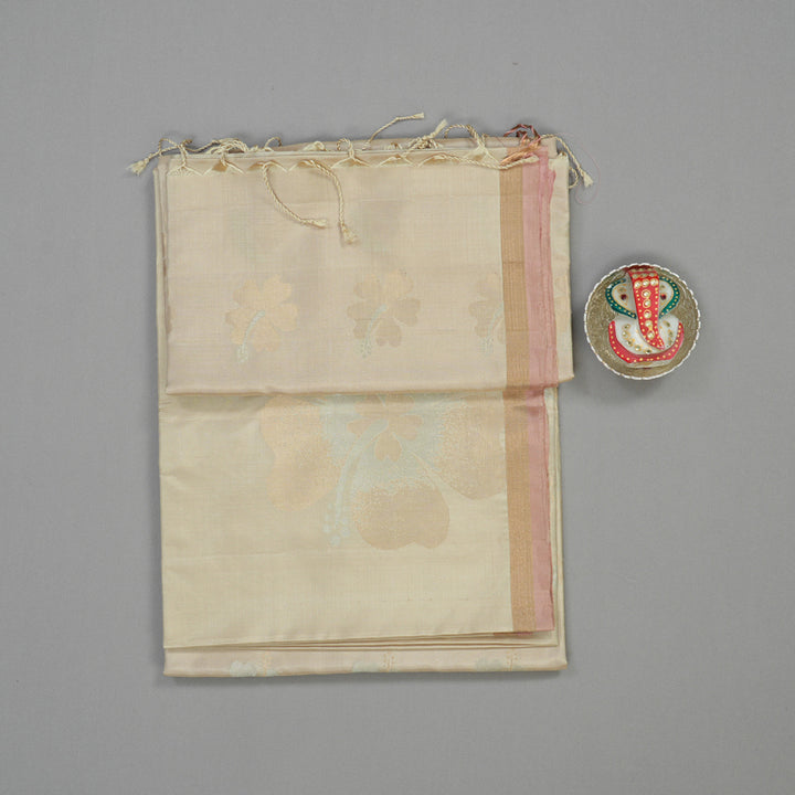 Hayagrivas Beige Pure Soft Silk Saree with Onion Pink Edging Border KBE1534K3-11