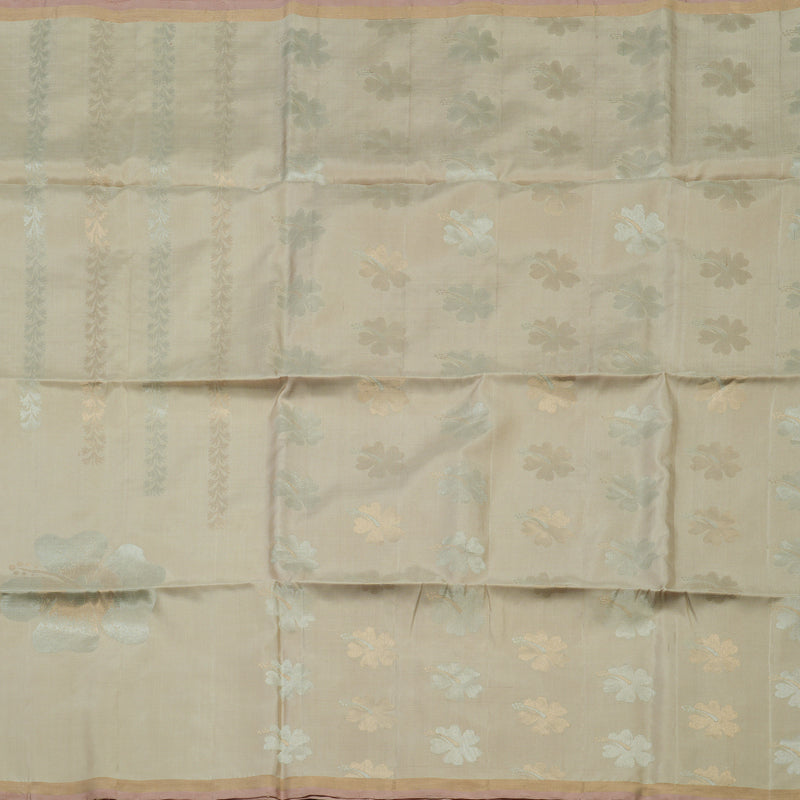 Hayagrivas Beige Pure Soft Silk Saree with Onion Pink Edging Border KBE1534K3-11