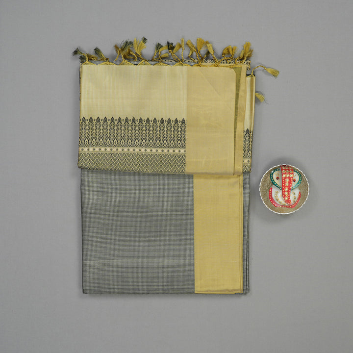 Hayagrivas Handloom Royal Beige Kanjivaram Soft Silk Saree with Pale Yellow Border KBE1534K3-8