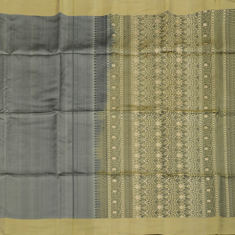 Hayagrivas Handloom Royal Beige Kanjivaram Soft Silk Saree with Pale Yellow Border KBE1534K3-8