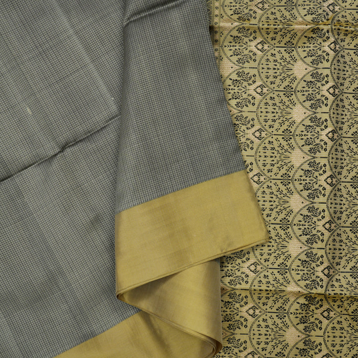 Hayagrivas Handloom Royal Beige Kanjivaram Soft Silk Saree with Pale Yellow Border KBE1534K3-8