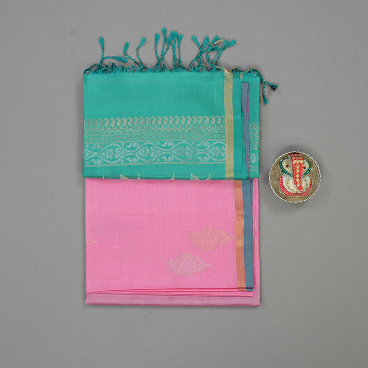 Hayagrivas Rose Pink Pure Soft Silk Saree KBE1534K7-2