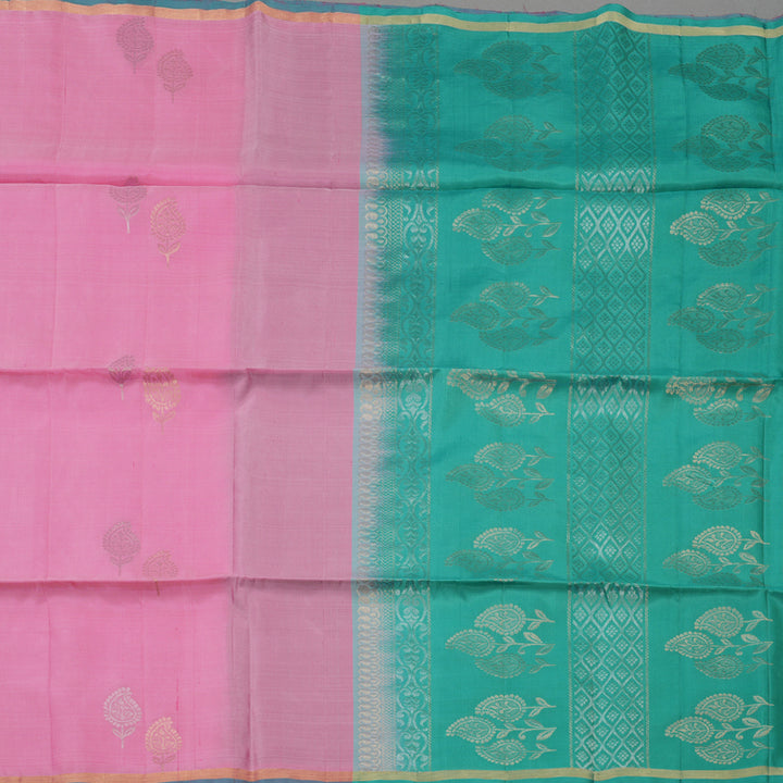 Hayagrivas Rose Pink Pure Soft Silk Saree KBE1534K7-2