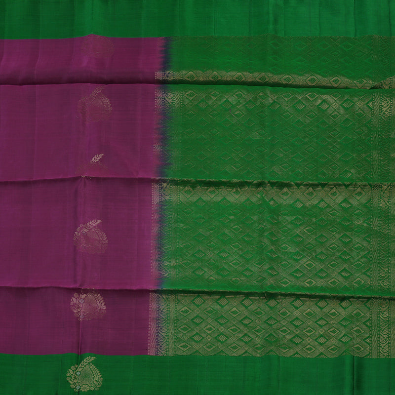 Hayagrivas Purple Pure Soft Silk Saree KBE1535K1-5