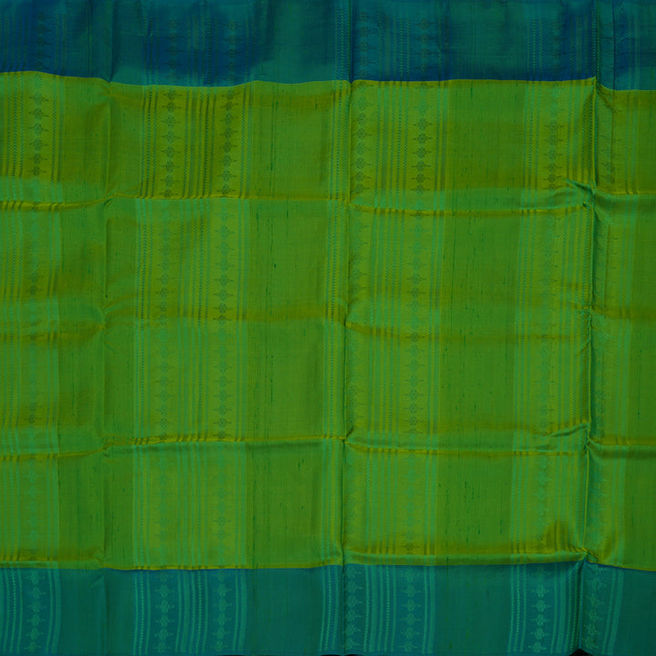 Hayagrivas Leaf Green Pure Soft Silk Saree with Mayilkazhuthu Border KBE1537K11-1