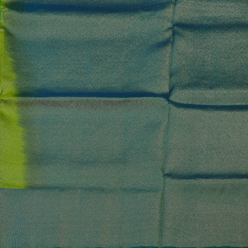 Hayagrivas Leaf Green Pure Soft Silk Saree with Mayilkazhuthu Border KBE1537K11-1