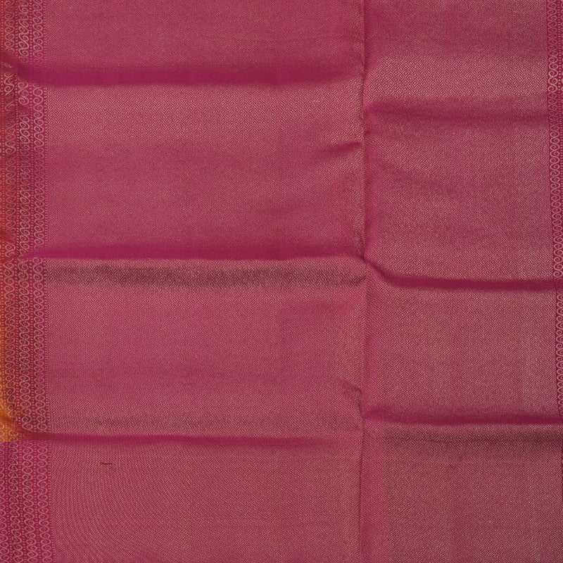 Hayagrivas Orange Pure Soft Silk Saree with Pink Border KBE1537K11-12