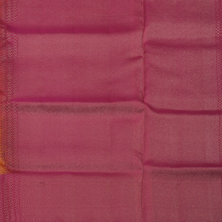 Hayagrivas Orange Pure Soft Silk Saree with Pink Border KBE1537K11-12