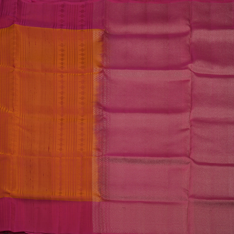 Hayagrivas Orange Pure Soft Silk Saree with Pink Border KBE1537K11-12