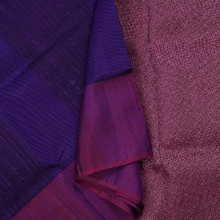 Hayagrivas Violet Pure Soft Silk Saree with Purple Border KBE1537K11-13
