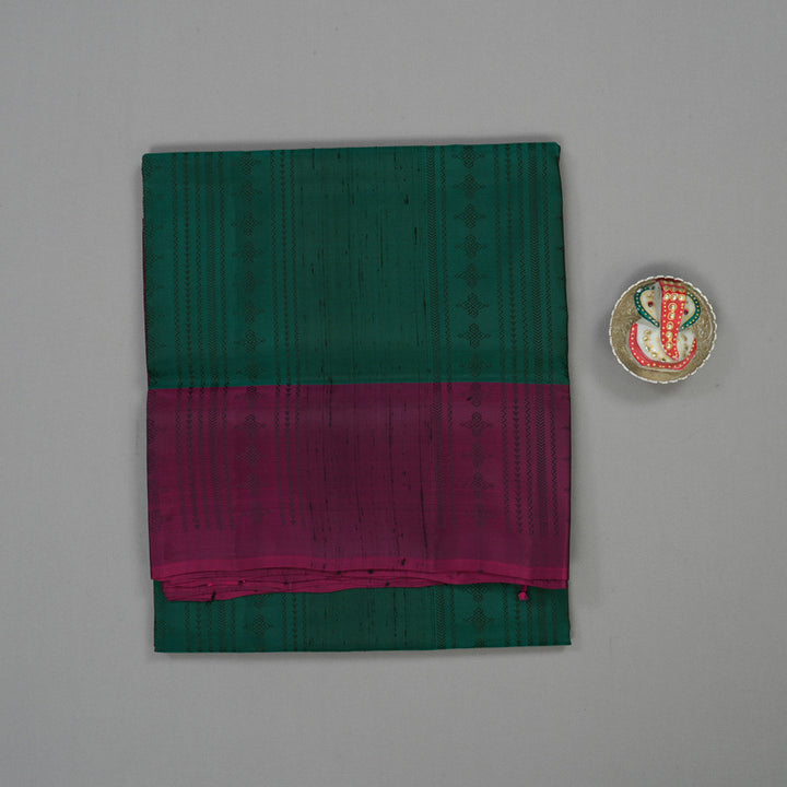 Hayagrivas Bottle Green Pure Soft Silk Saree KBE1537K11-2