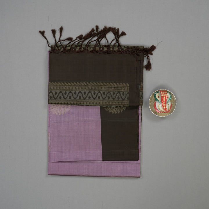 Hayagrivas Lavendar Pure Soft Silk Saree KBE1540K1-3