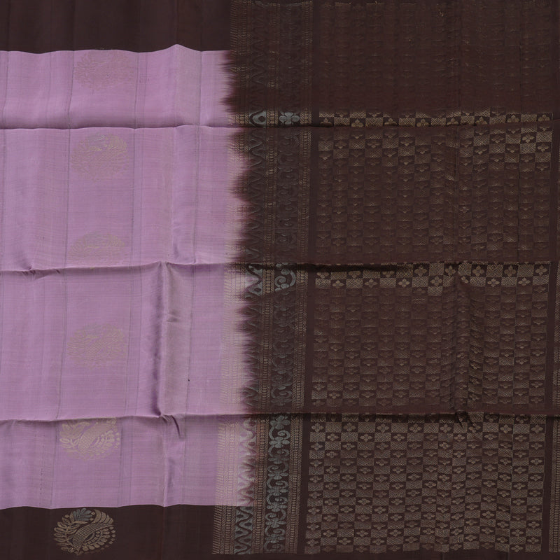 Hayagrivas Lavendar Pure Soft Silk Saree KBE1540K1-3