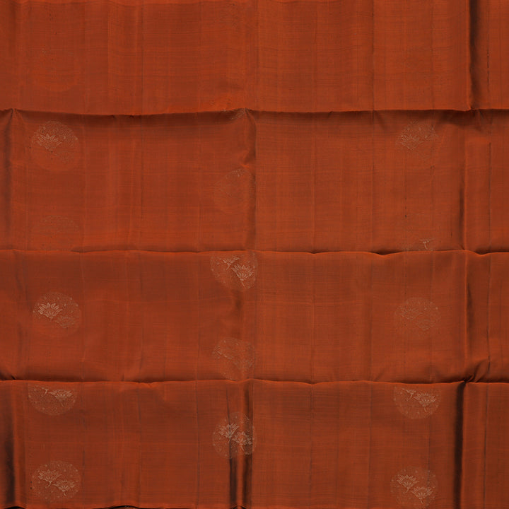Hayagrivas Rust Orange Pure Soft Silk Saree KBE1540K1-7