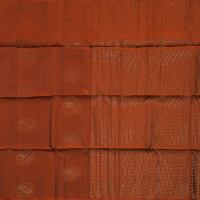 Hayagrivas Rust Orange Pure Soft Silk Saree KBE1540K1-7