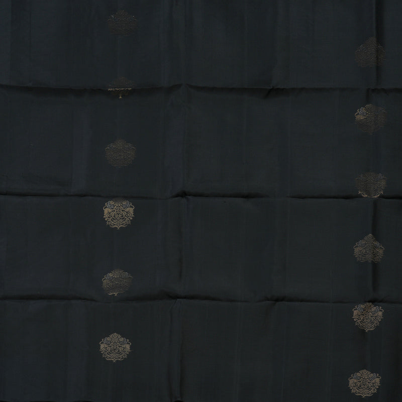 Hayagrivas Black Pure Soft Silk Saree KBE1540K1-9