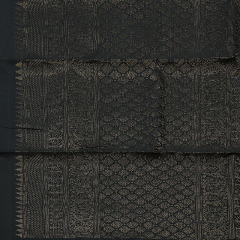 Hayagrivas Black Pure Soft Silk Saree KBE1540K1-9