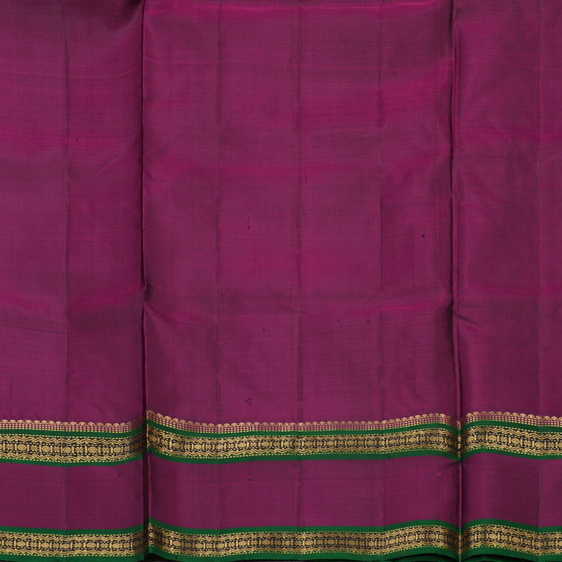 Hayagrivas Royal Blue Pure Soft Silk Saree with Wine Purple border KBE1541K1-4