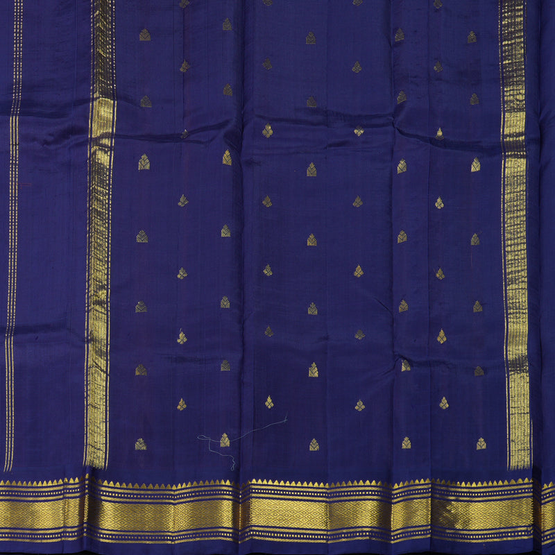 Hayagrivas Peach Orange One Side Border Kanjivaram Silk Saree KBE1543K1-18