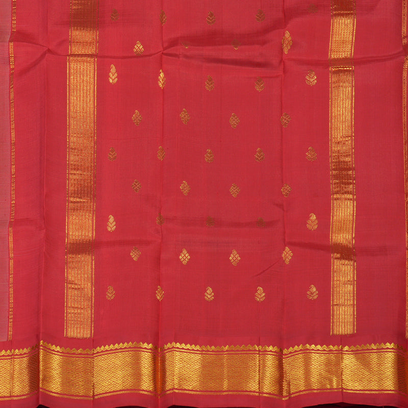 Hayagrivas Handloom Beige Kanjivaram Silk Saree with Red Border KBE1543K1-26