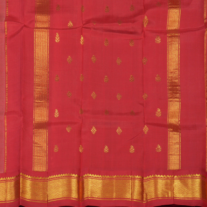 Hayagrivas Handloom Beige Kanjivaram Silk Saree with Red Border KBE1543K1-26