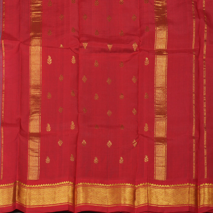 Hayagrivas Sea Green Pure One-sided Border Kanjivaram Silk saree KBE1543K1-5