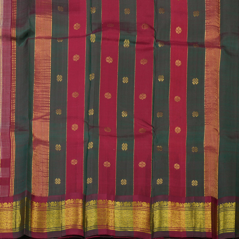 Hayagrivas Half-White Pure One-sided border Kanjivaram Silk Saree KBE1543K6-2