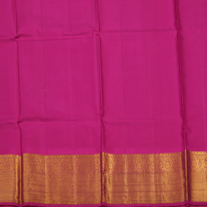 Hayagrivas Handloom Lavendar Kanjivaram Pattu Pavadai with Deep Pink Border KBE1546K3-2