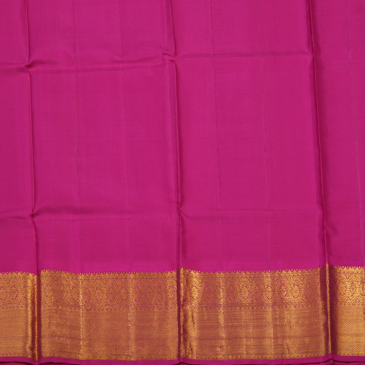 Hayagrivas Handloom Lavendar Kanjivaram Pattu Pavadai with Deep Pink Border KBE1546K3-2