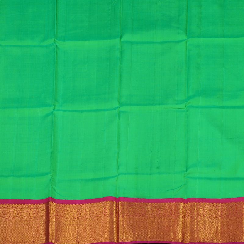 Hayagrivas Light Green Kanjivaram Pattu Pavadai with Deep Pink border KBE1546K3-3