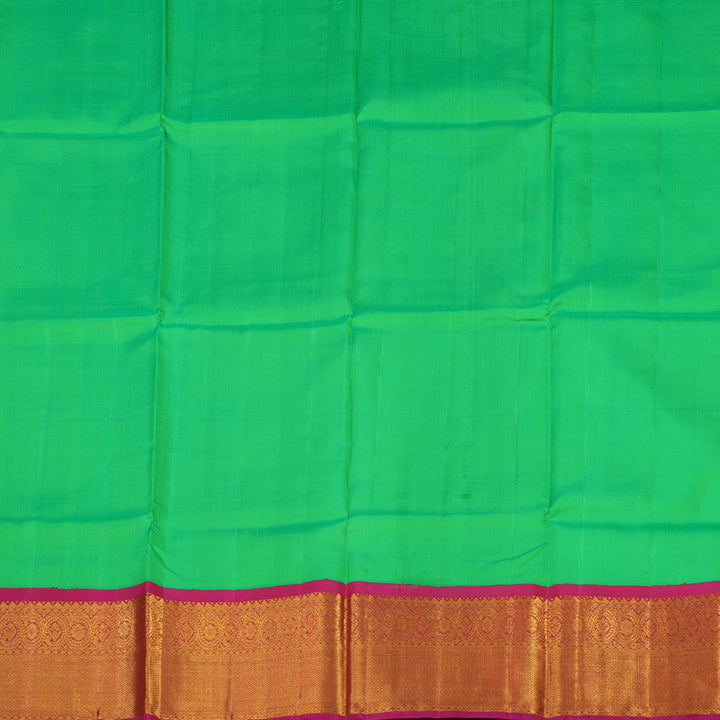 Hayagrivas Light Green Kanjivaram Pattu Pavadai with Deep Pink border KBE1546K3-3