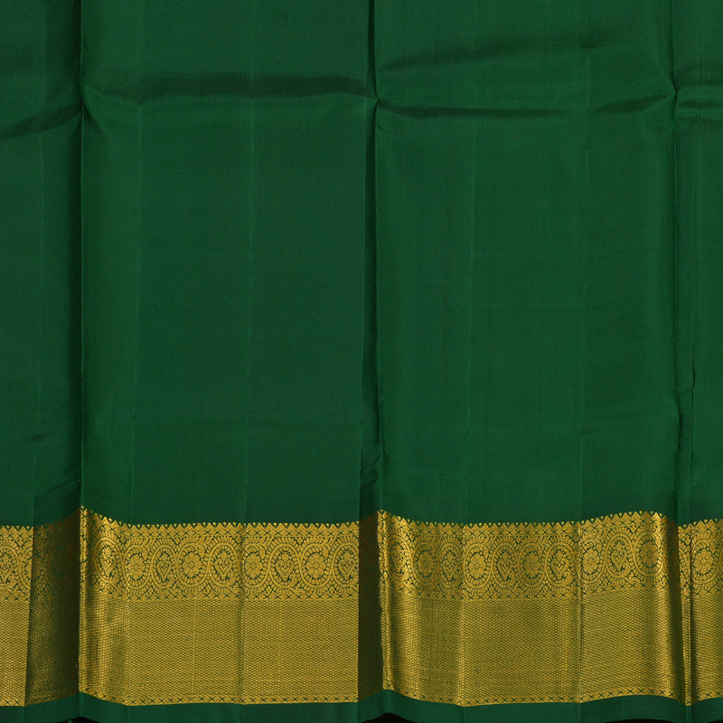 Hayagrivas Handloom Rose Pink Kanjivaram Pattu Pavadai with Bottle Green Border KBE1546K3-6