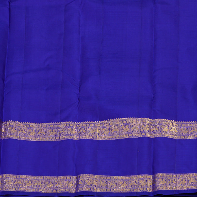Hayagrivas Handloom Purple Kanjivaram Silk Saree with Purplish Blue Border KBE1552K4-1
