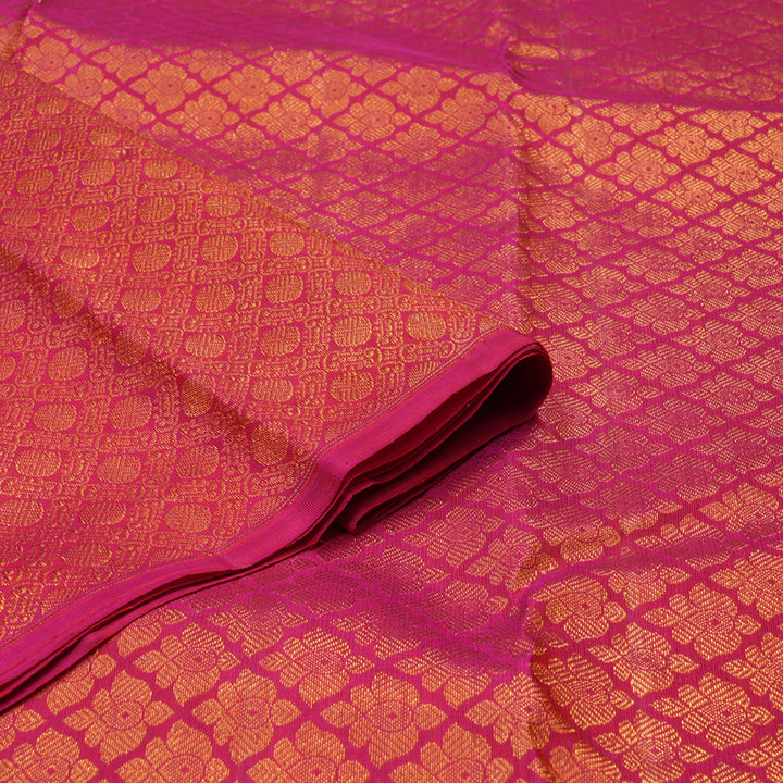 Hayagrivas Handloom Pink Kanjivaram Silk Saree KBE1552K5-1