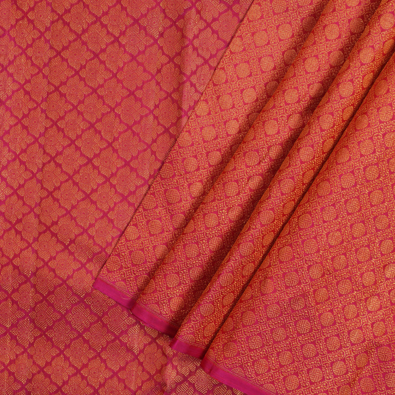 Hayagrivas Handloom Pink Kanjivaram Silk Saree KBE1552K5-1