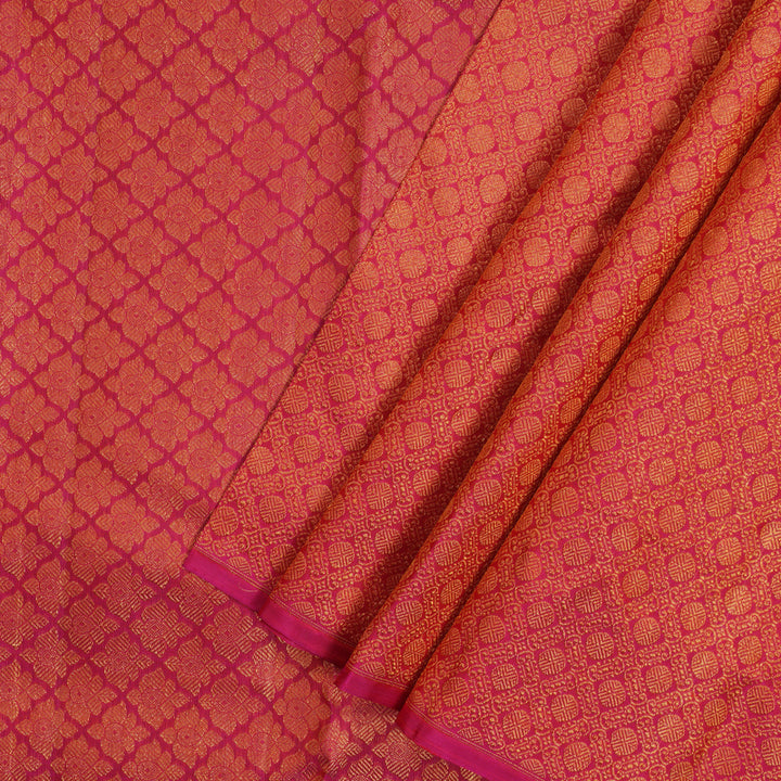 Hayagrivas Handloom Pink Kanjivaram Silk Saree KBE1552K5-1