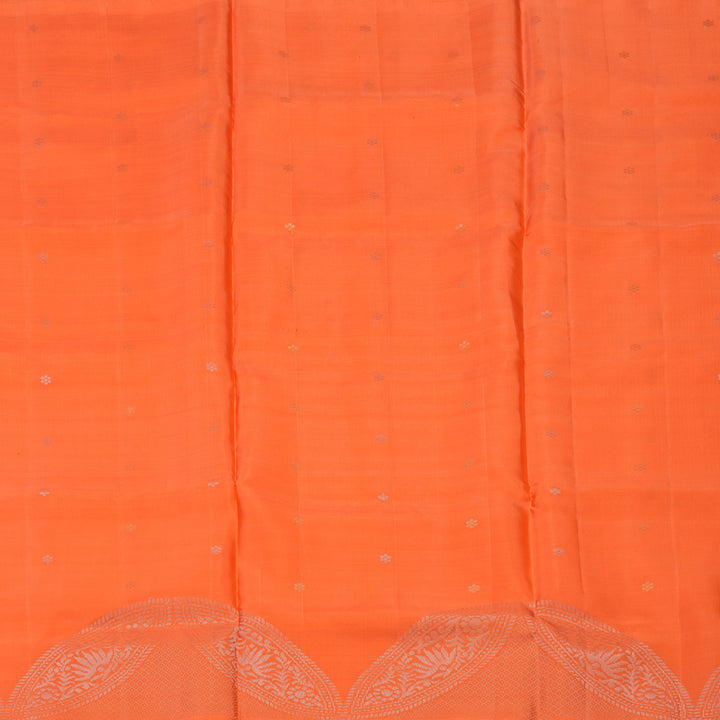Hayagrivas Handloom Orange Kanjivaram Soft Silk Saree KBE1559K1-2