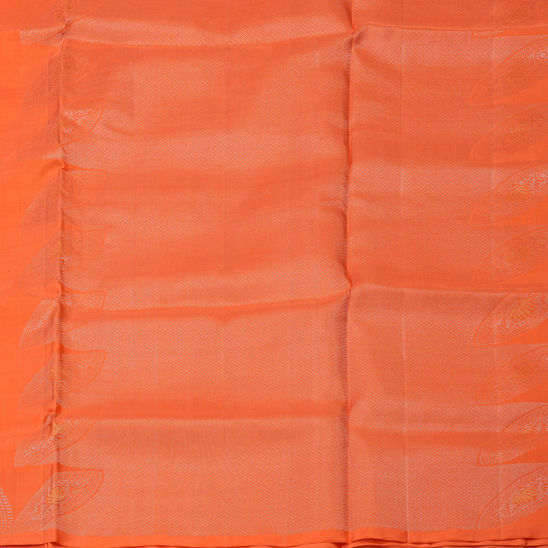 Hayagrivas Handloom Orange Kanjivaram Soft Silk Saree KBE1559K1-2