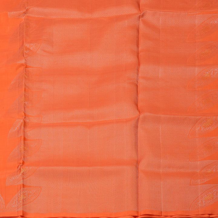 Hayagrivas Handloom Orange Kanjivaram Soft Silk Saree KBE1559K1-2