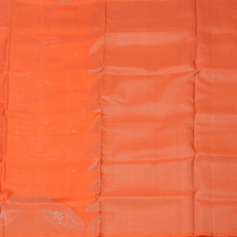 Hayagrivas Handloom Orange Kanjivaram Soft Silk Saree KBE1559K1-2