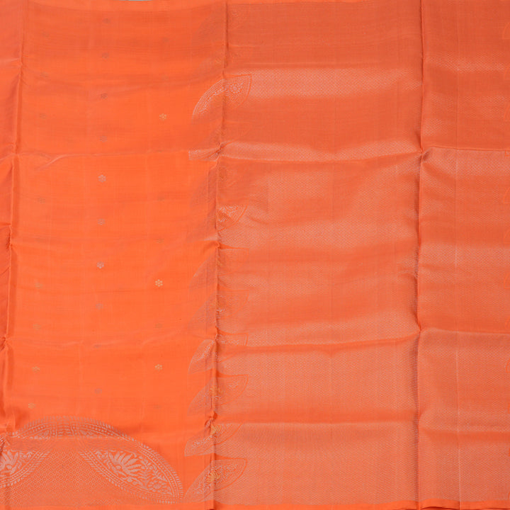 Hayagrivas Handloom Orange Kanjivaram Soft Silk Saree KBE1559K1-2