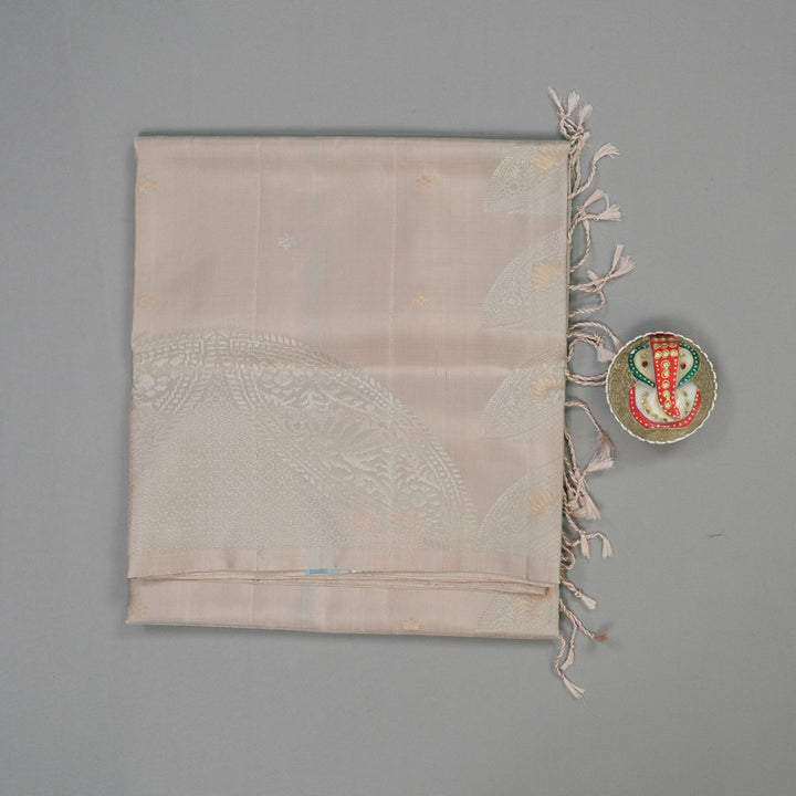 Hayagrivas Handloom Cream Kanjivaram Soft Silk Saree KBE1559K1-3