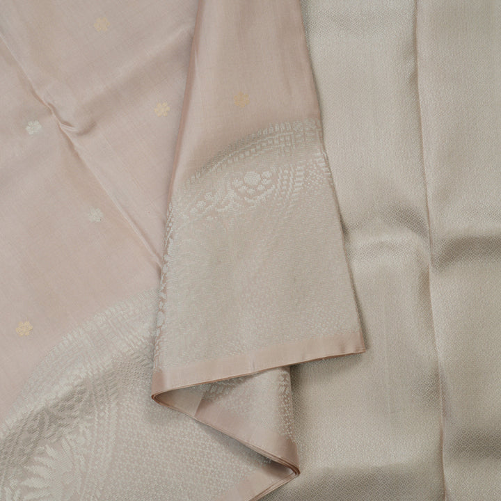 Hayagrivas Handloom Cream Kanjivaram Soft Silk Saree KBE1559K1-3