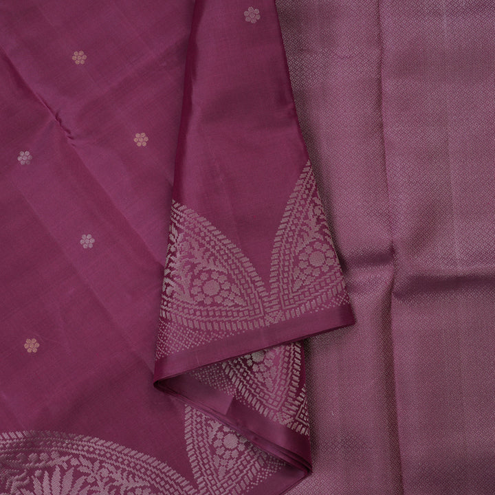 Hayagrivas Handloom Purple Kanjivaram Soft Silk Saree KBE1559K1-5