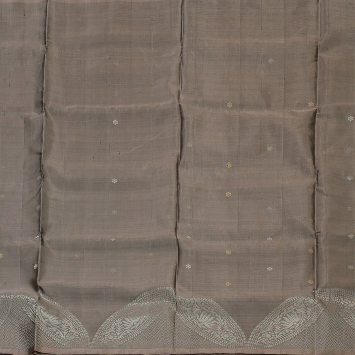 Hayagrivas Handloom Dusky Brown Kanjivaram Soft Silk Saree KBE1559K1-6