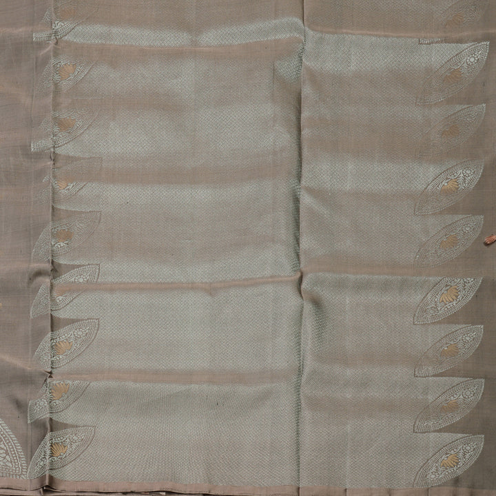 Hayagrivas Handloom Dusky Brown Kanjivaram Soft Silk Saree KBE1559K1-6