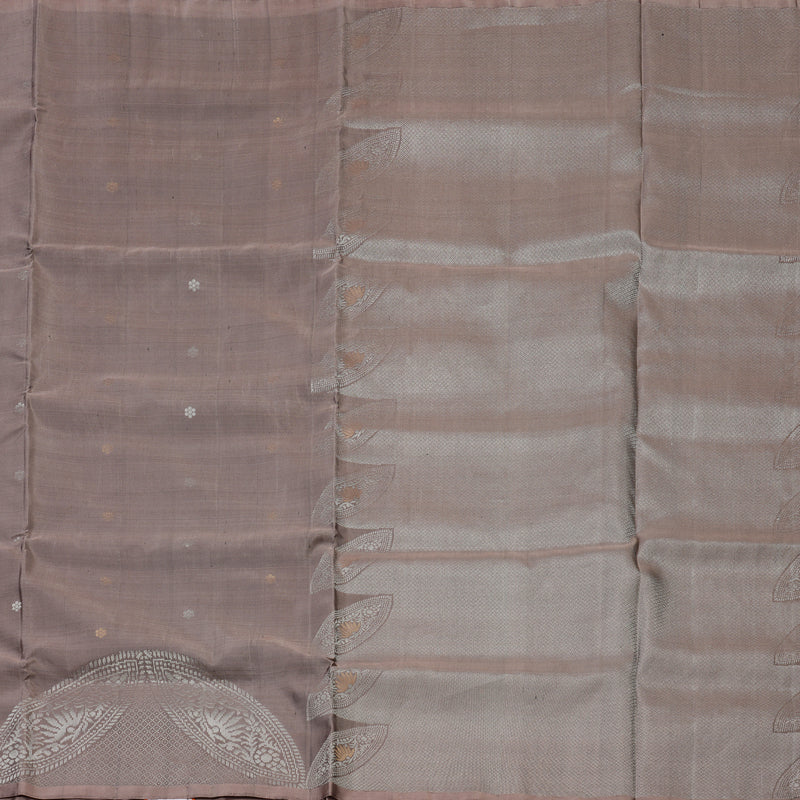 Hayagrivas Handloom Dusky Brown Kanjivaram Soft Silk Saree KBE1559K1-6