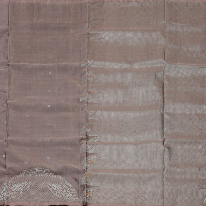 Hayagrivas Handloom Dusky Brown Kanjivaram Soft Silk Saree KBE1559K1-6