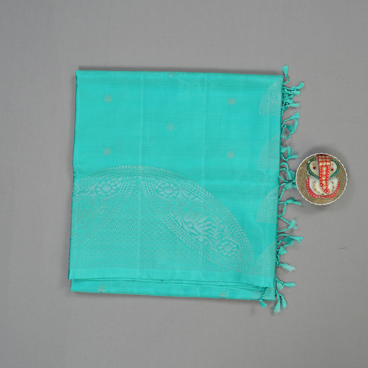 Hayagrivas Handloom Sea Blue Kanjivaram Soft Silk Saree KBE1559K1-7